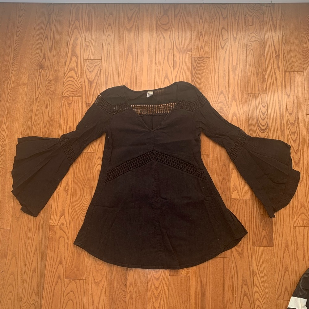 Black beach cover up